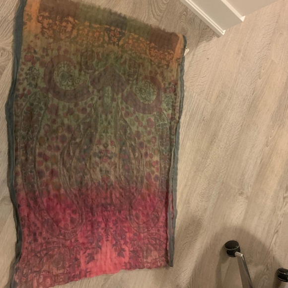 Aritzia Pink and Green Ombre Wool Scarf - Picture 5 of 5